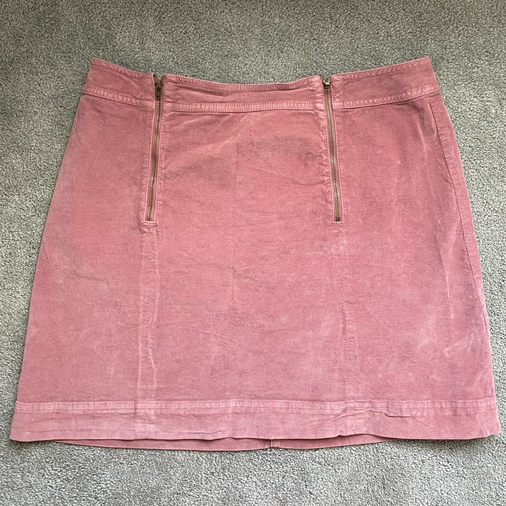 Blush Velvet Miniskirt from Madewell